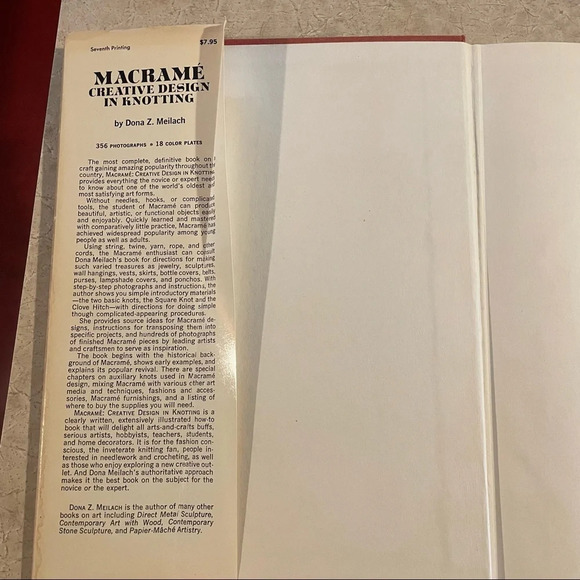 Vintage 1971 Macrame book Created Design in Knots.   Super cool 70s guide - Picture 2 of 9